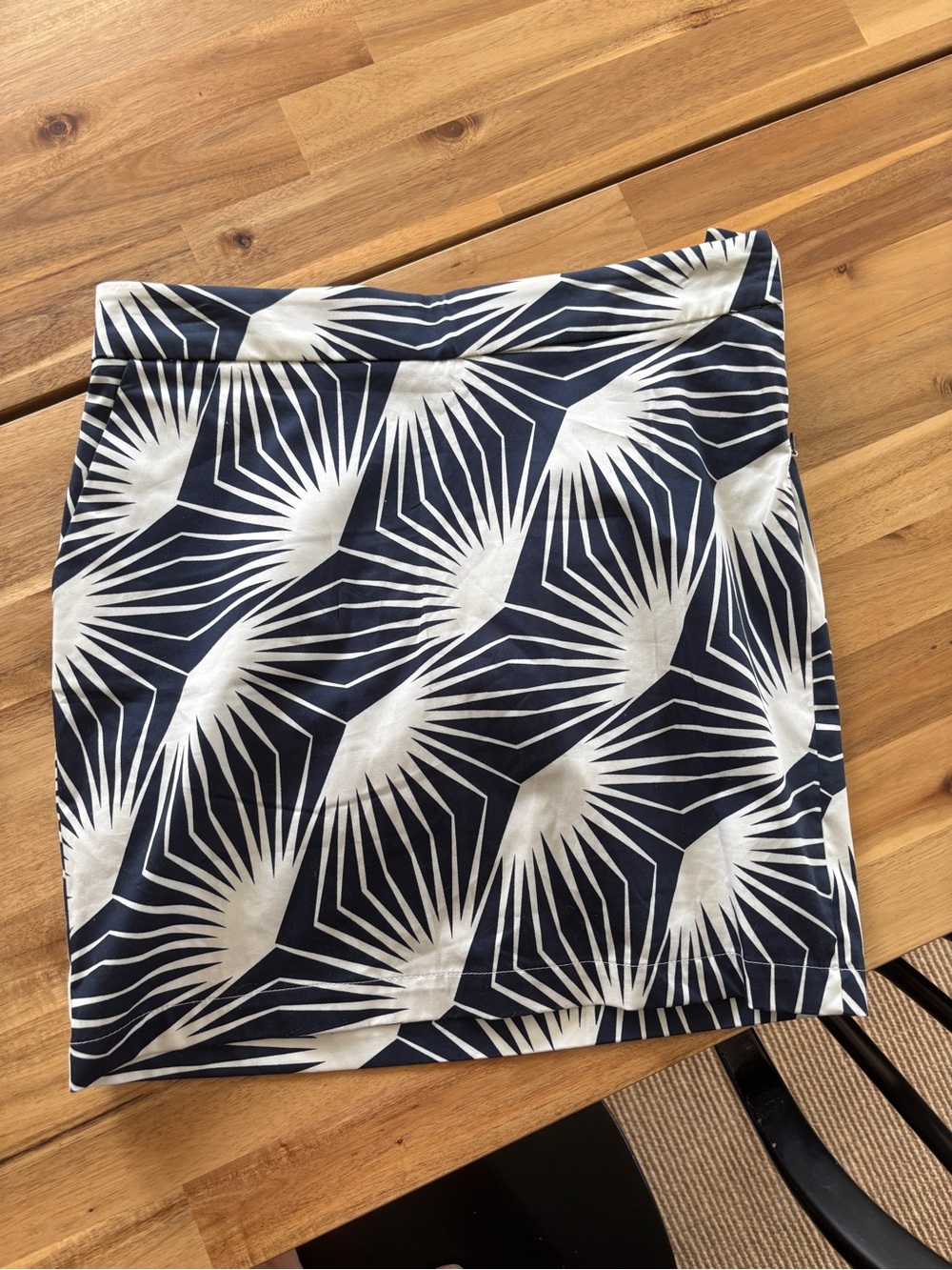 Bogner Navy & White Geometric Print Skort
